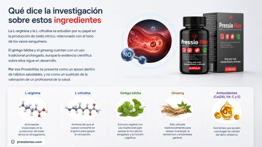 PressioMax — ingredientes de la fórmula