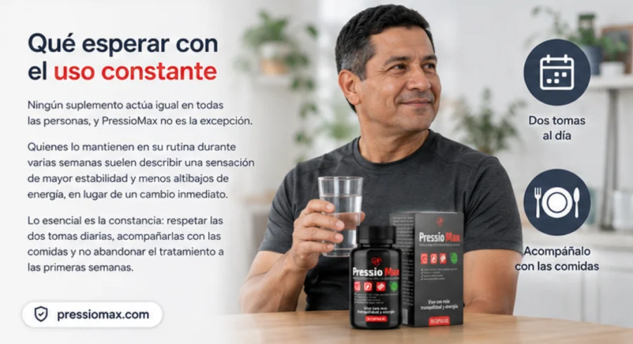 PressioMax — uso diario junto con las comidas